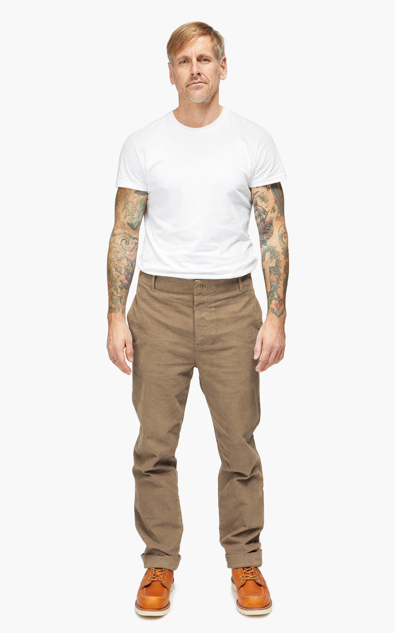 Tellason Army Chino Vell 11 Cord Taupe
