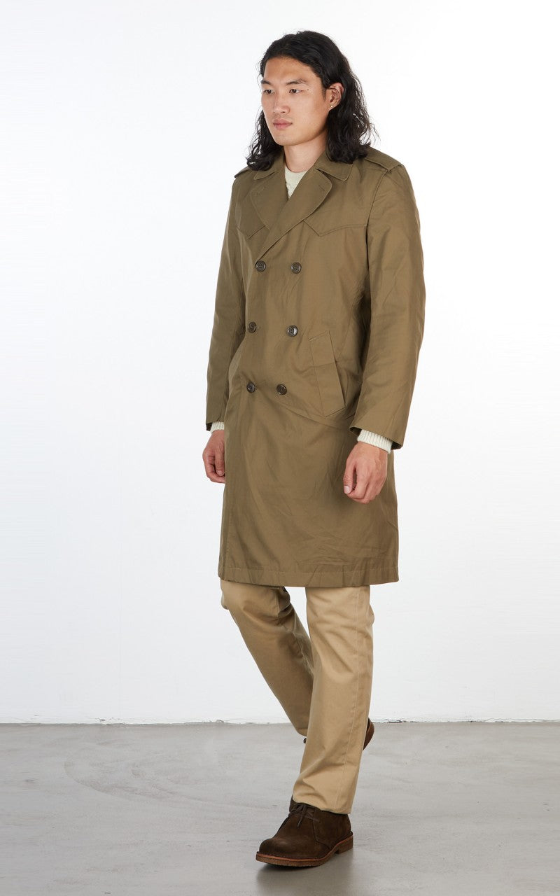 Military Surplus Italian Trench Coat Olive