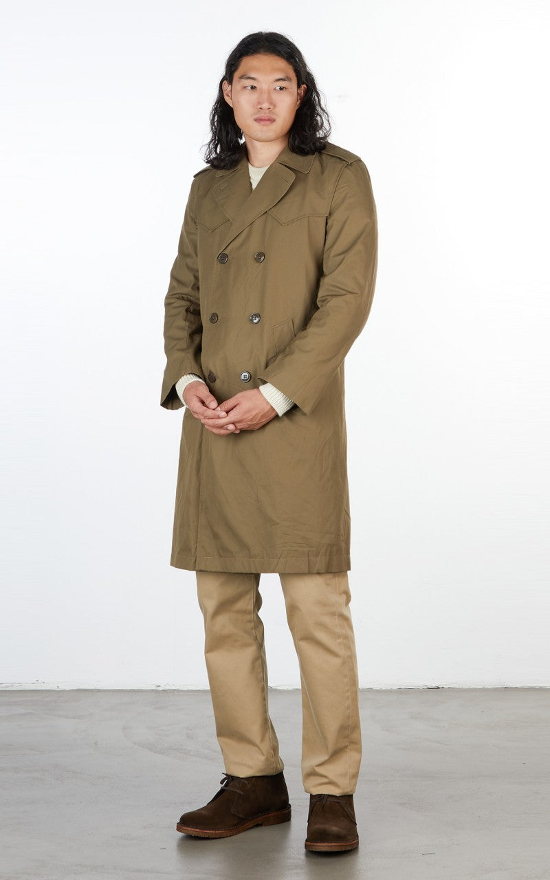 Military Surplus Italian Trench Coat Olive