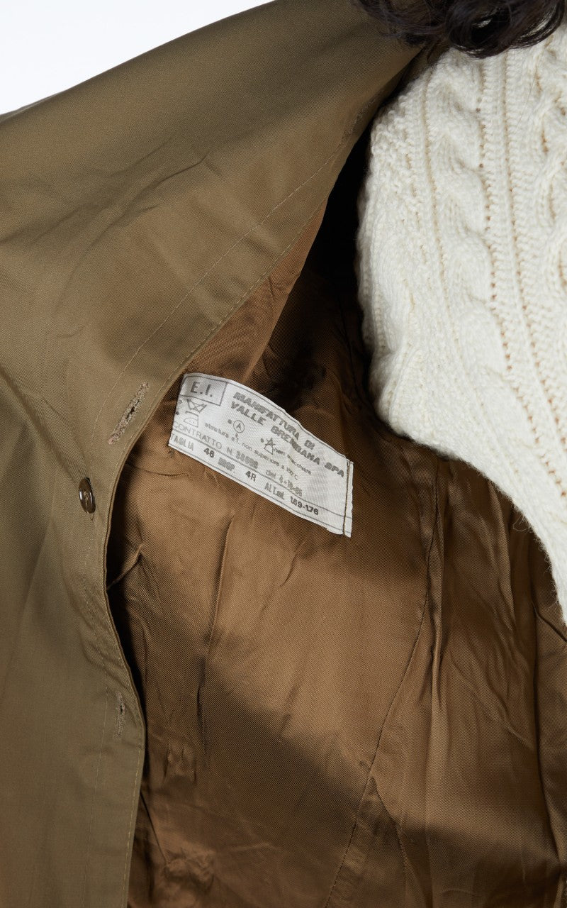 Military Surplus Italian Trench Coat Olive