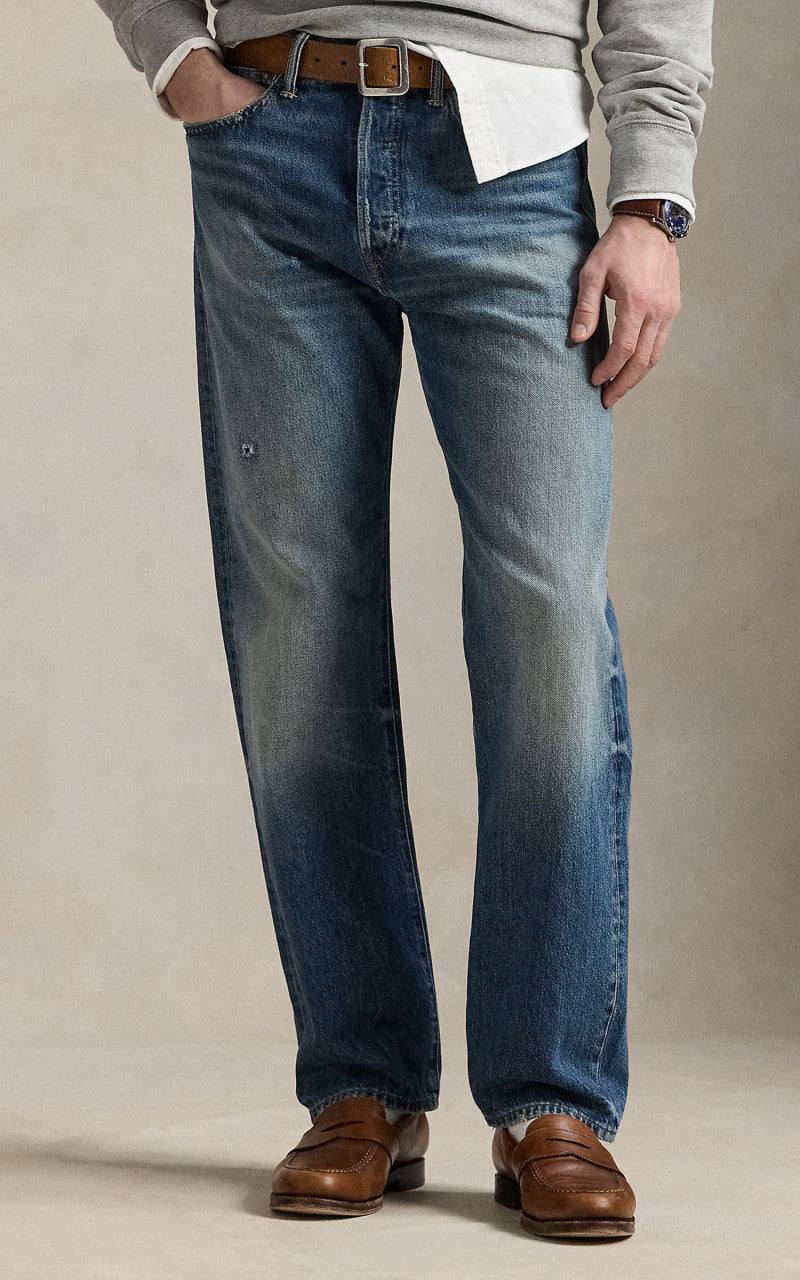 Polo Ralph Lauren Heritage Straight Distressed Jeans Kensington Wash