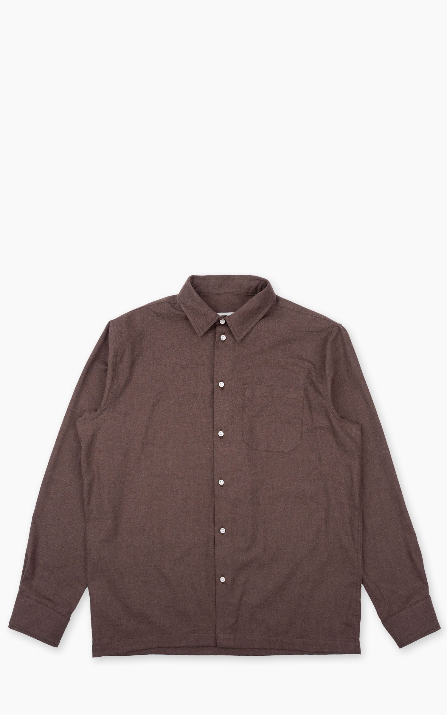 Naked & Famous Denim True Shirt Soft Twill Brown
