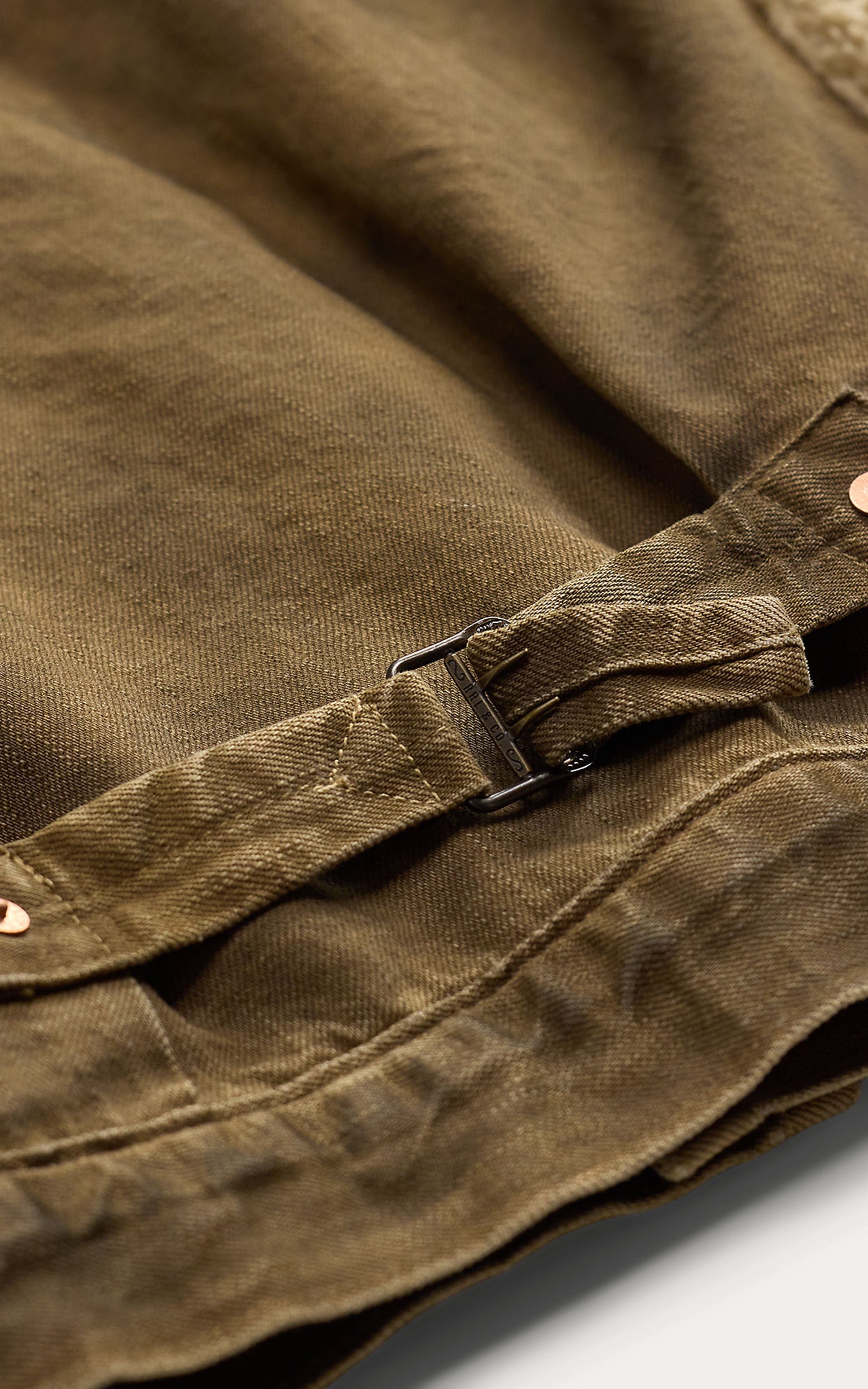 RRL Fleece-Panel Denim Trucker Jacket Distressed Brown