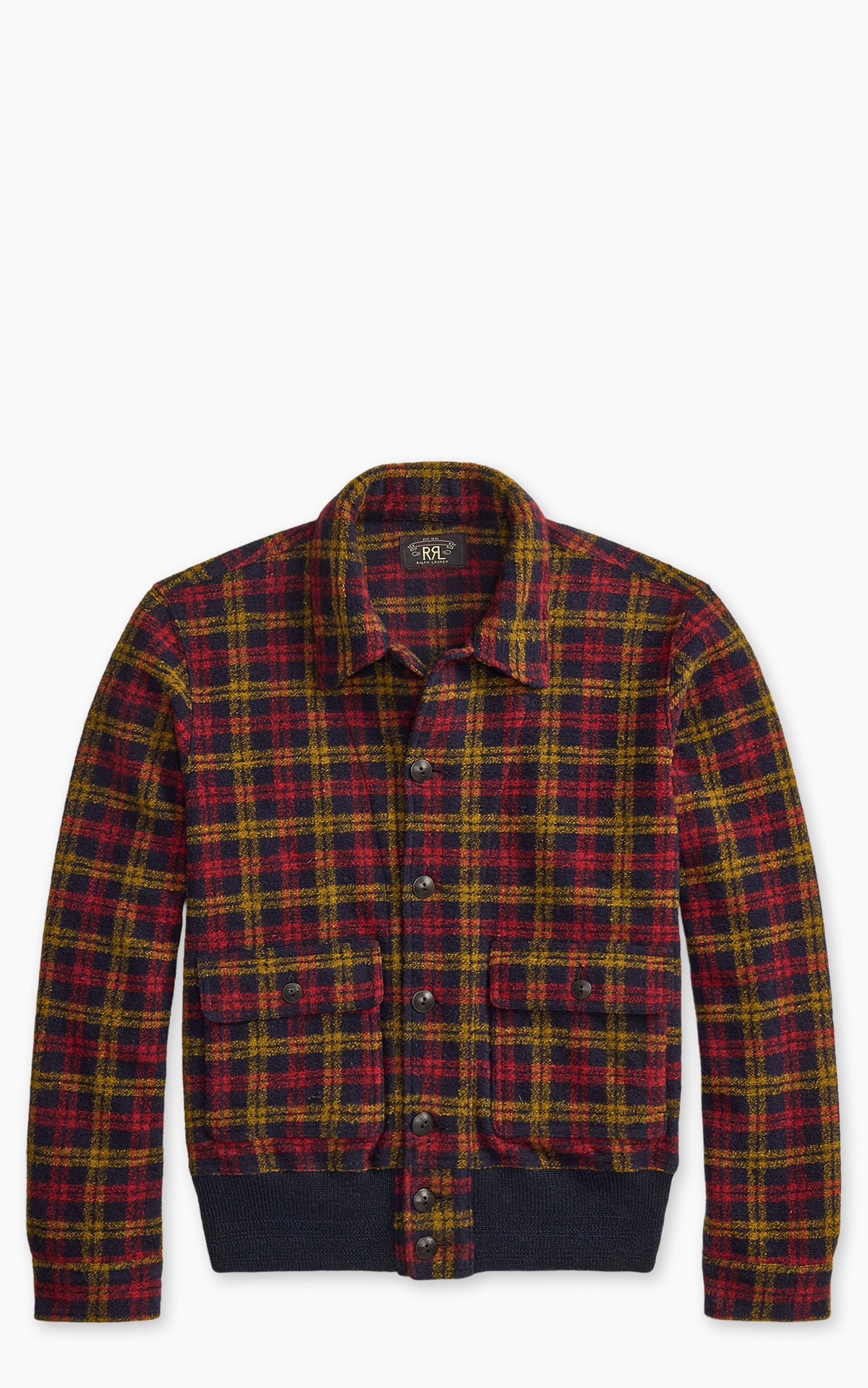 RRL Wool-Blend Flight Jacket Red/Multi