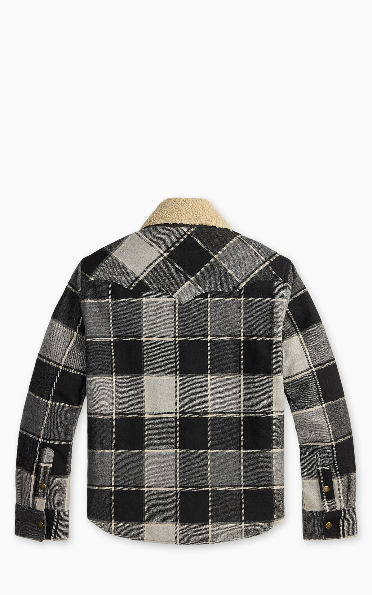RRL Western Plaid Twill Overshirt Grey/Black