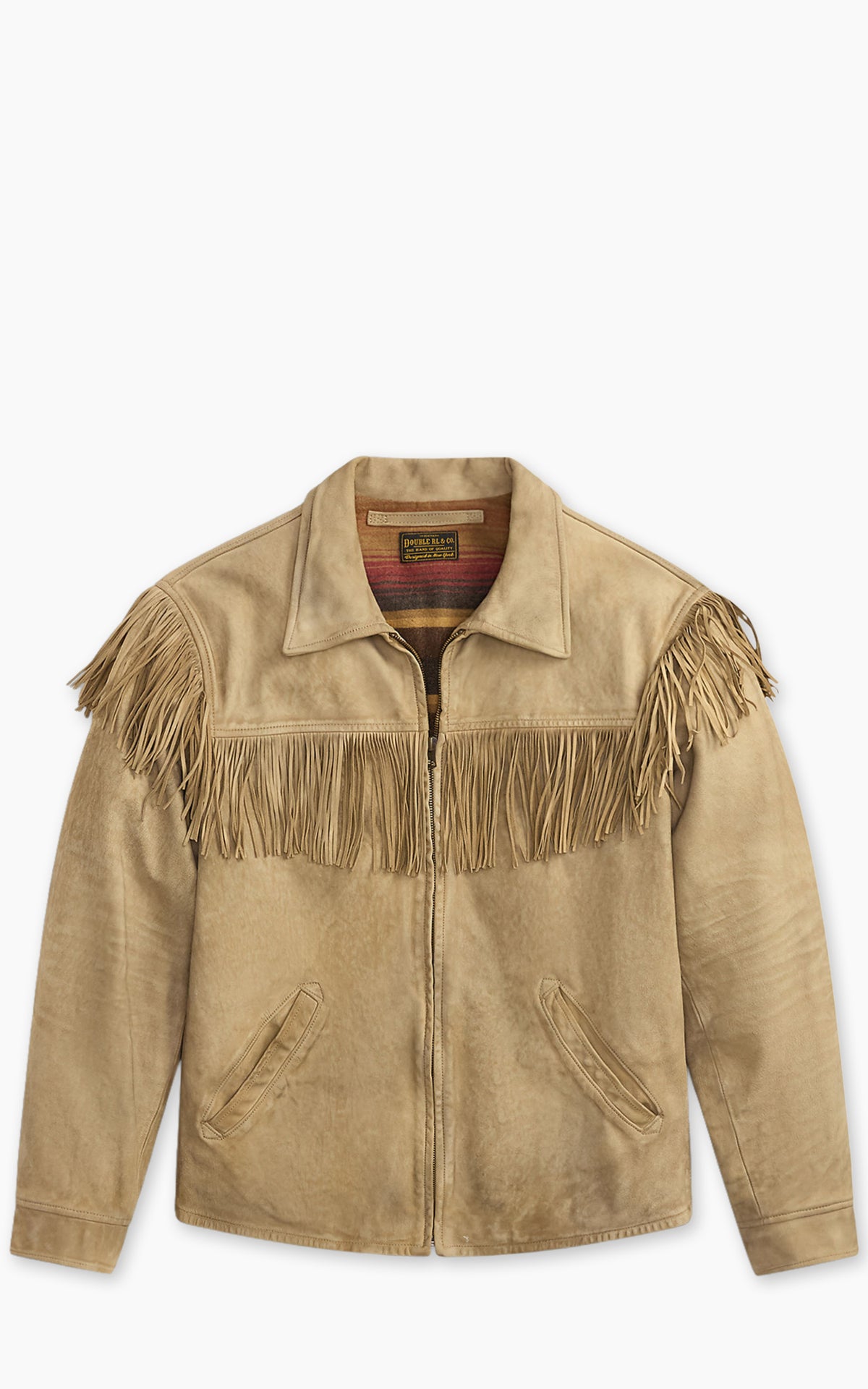 RRL Fringed Suede Jacket Vintage Barley