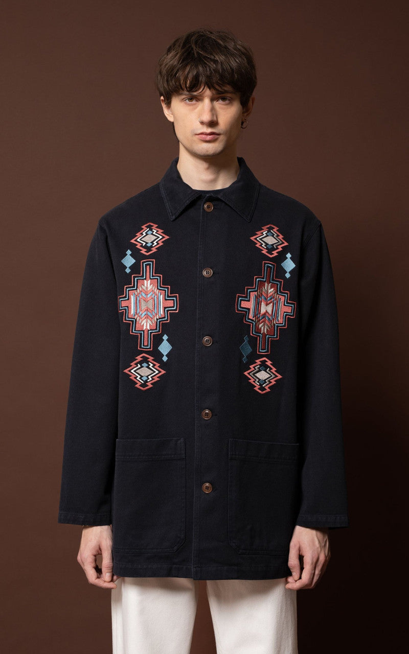 Nudie Jeans Worker Coat Rebirth Navy