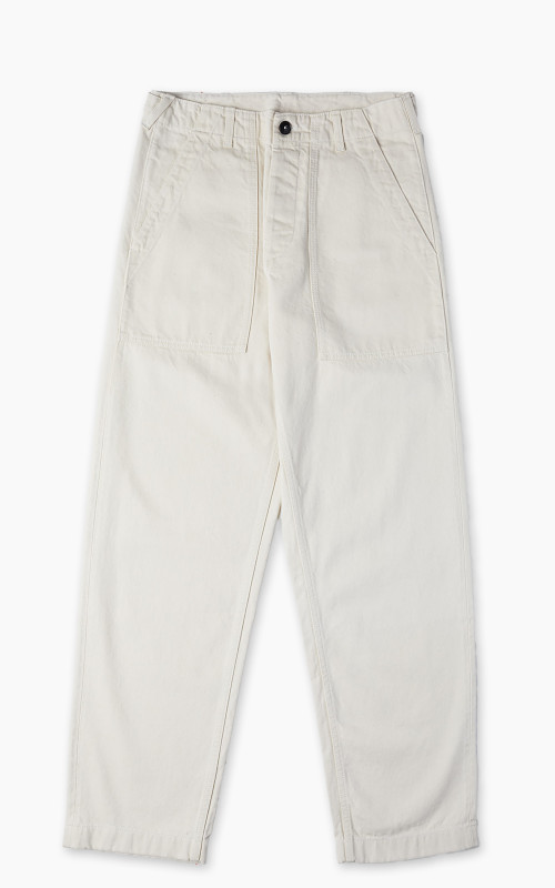 Fortela New Fatigue Pants Selvedge Denim Off White 12.5oz