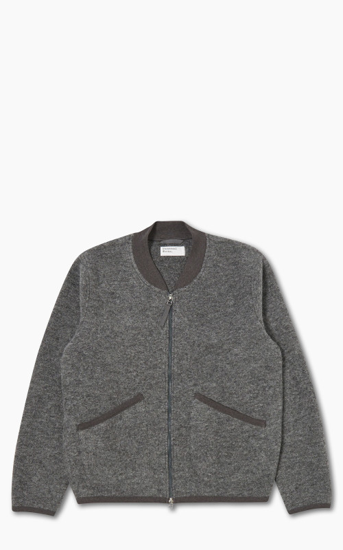 Universal Works Zip Bomber Wool Fleece Grey Marl