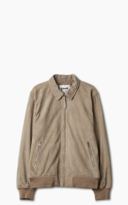 Schott NYC LCYALESS Jacket Suede Dark Beige