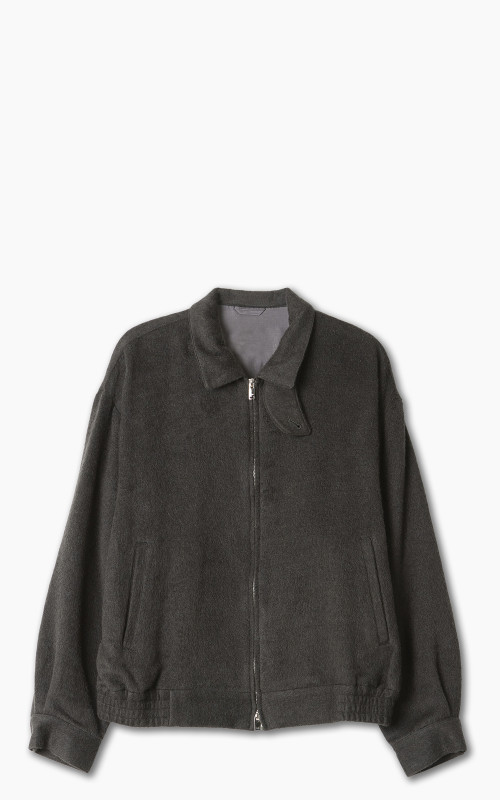 Cotton Yak Zip Blouson Charcoal