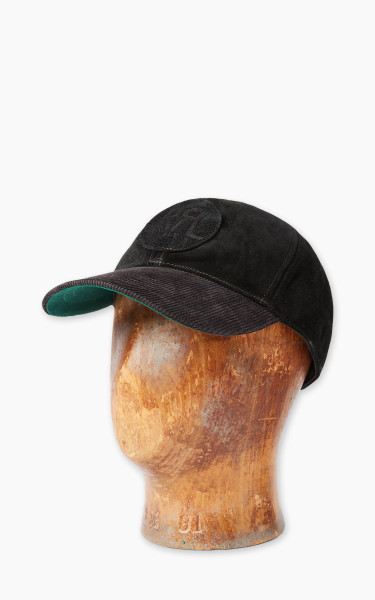 RRL Ranch Logo Suede Ball Cap Black