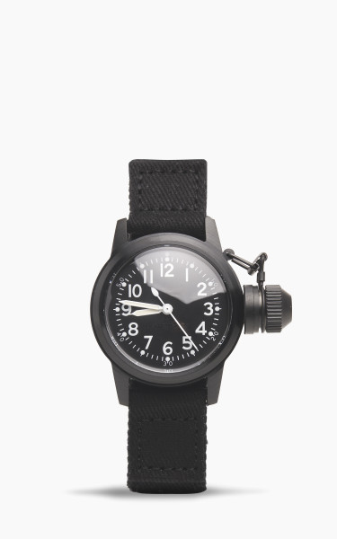 M.R.M.W. Buships Black Ops Military Watch Cotton Strap Black