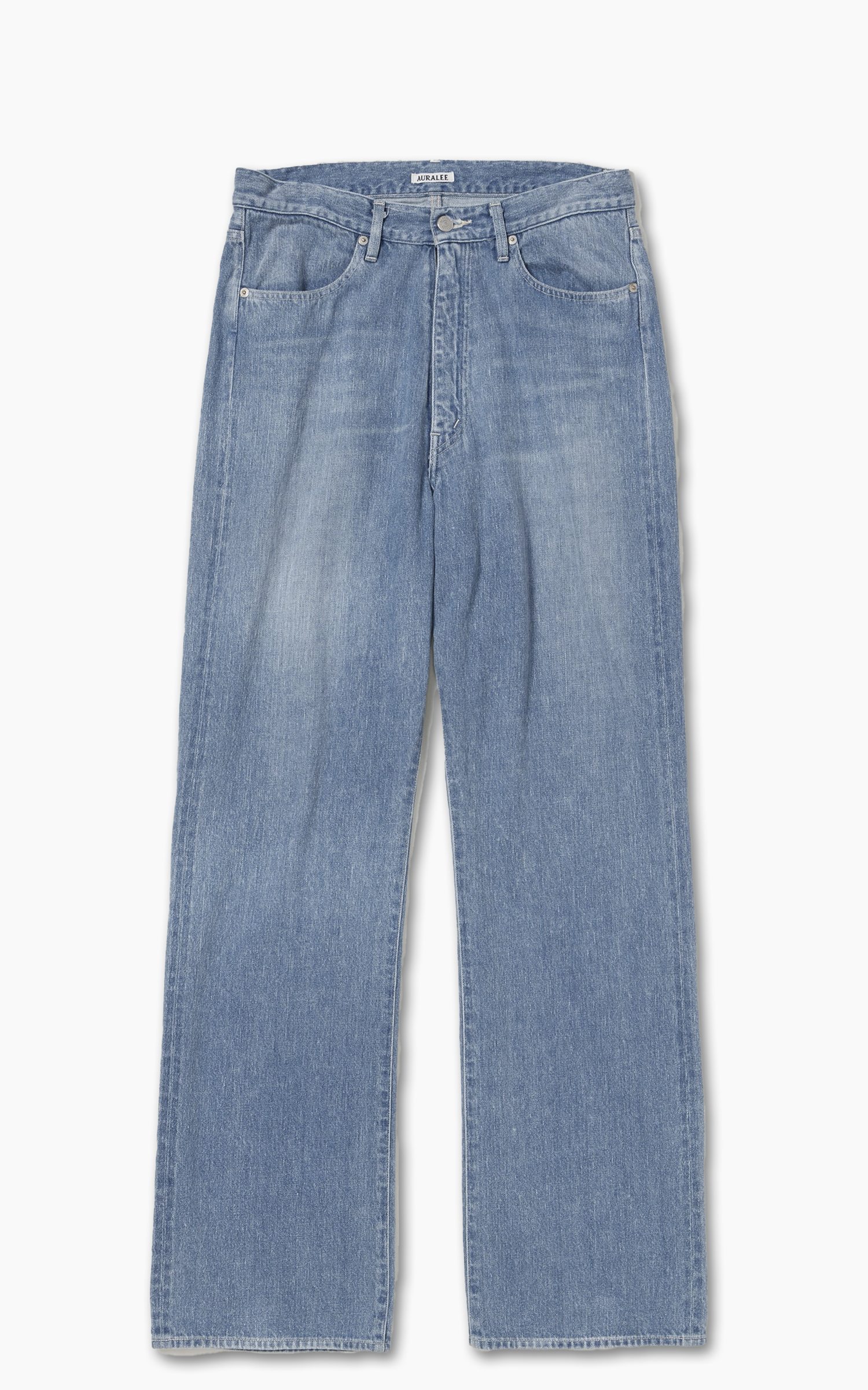 AURALEE SELVEDGE FADED LIGHT DENIM PANTS - デニム/ジーンズ