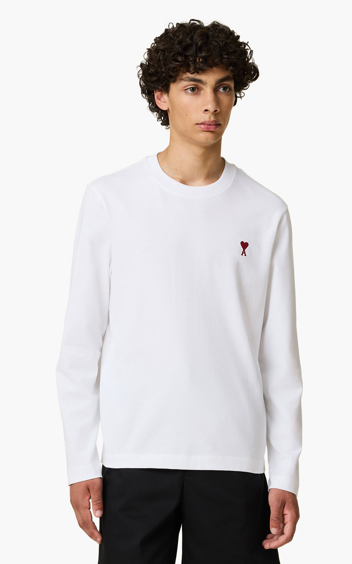 AMI Paris Long Sleeves ADC T-Shirt White | Cultizm