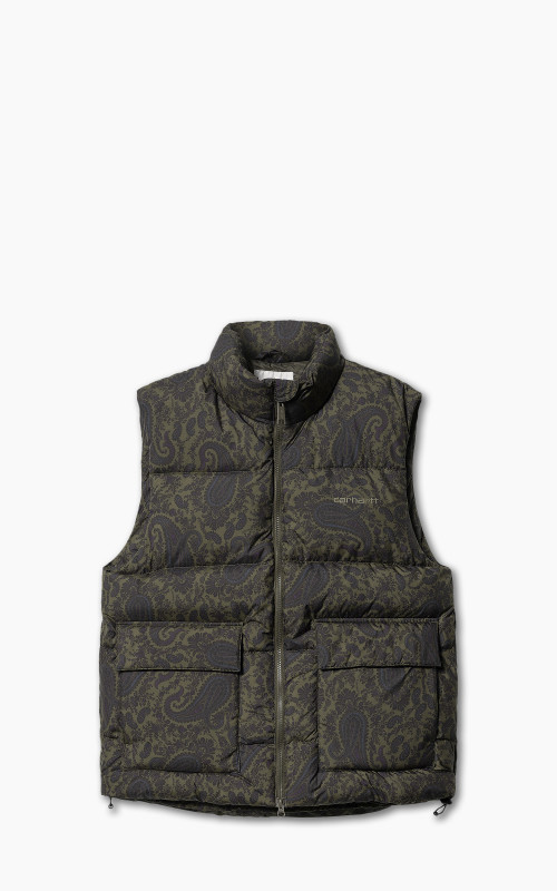 Carhartt WIP Springfield Vest Paisley Print Plant/Black