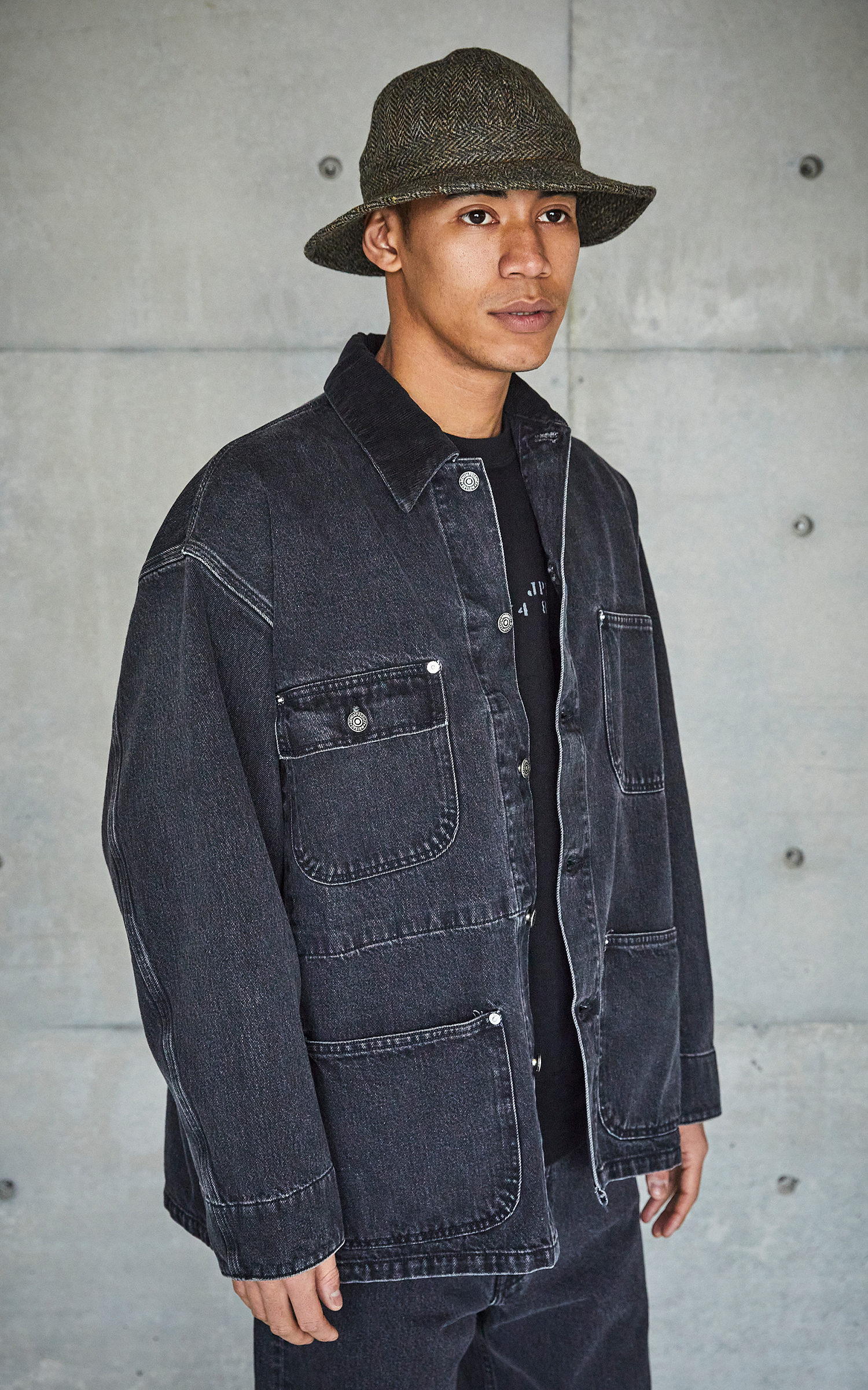 OrSlow Loose Fit Coverall Stonewashed Black | Cultizm