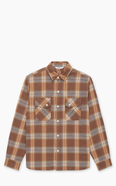 3sixteen Crosscut Flannel Check Tobacco/Ecru Brush