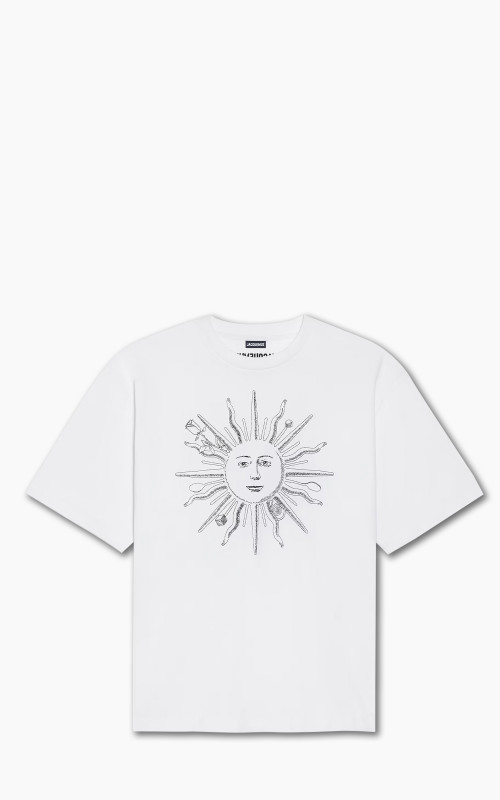 Jacquemus Le T-Shirt Soleil Sun Sketch Royal Sun White