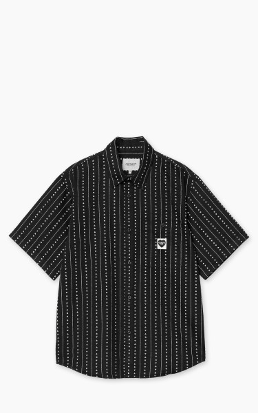 Carhartt WIP S/S Drewe Shirt Heart C Pinstripe Black/Natural