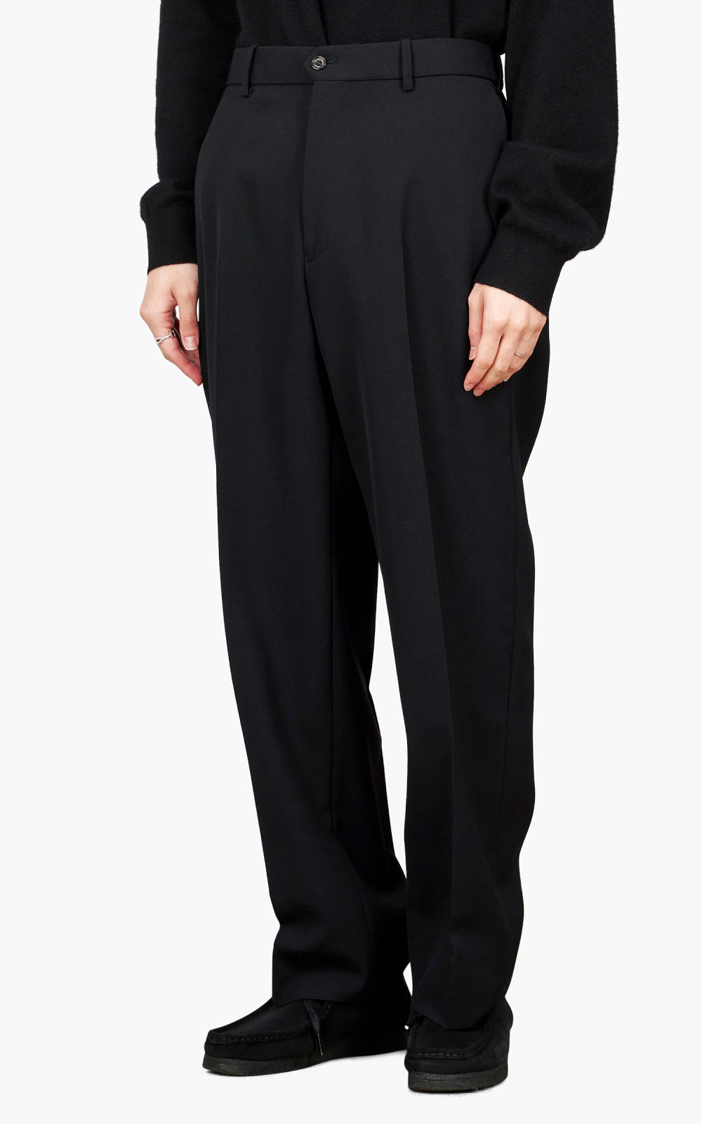 Markaware Flat Front Trouser Black | Cultizm