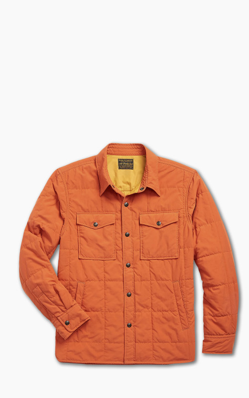 RRL Quilted Shirt Jacket Orange