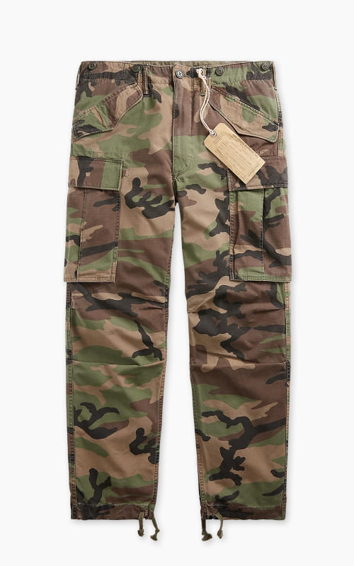 RRL Regiment Camo Ripstop Cargo Pant Woodland Camo