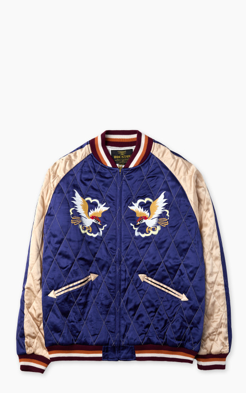 Houston Quilted Souvenir Jacket Map Navy