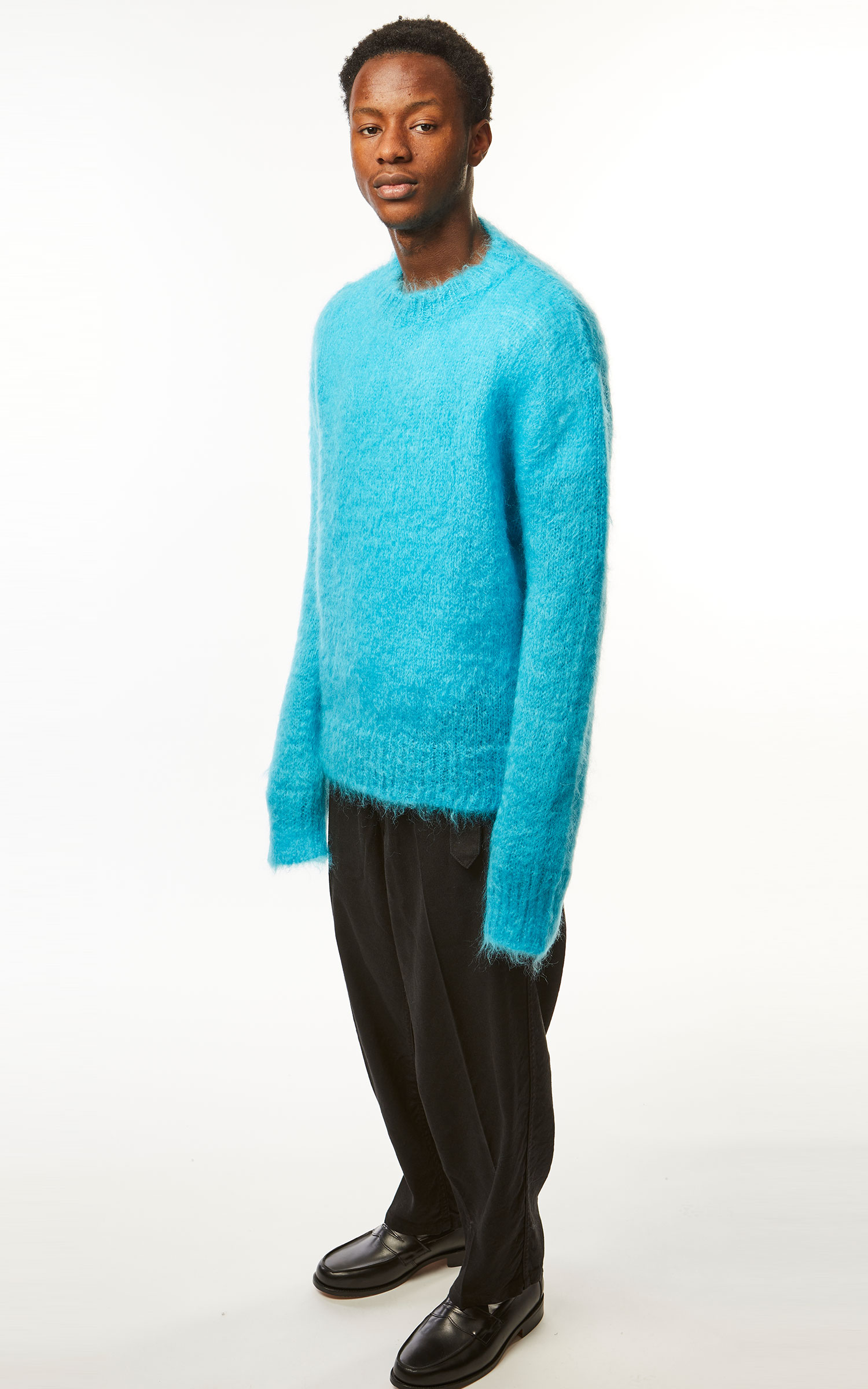 Marni Crewneck L/S Knit Sweater Turquoise | Cultizm