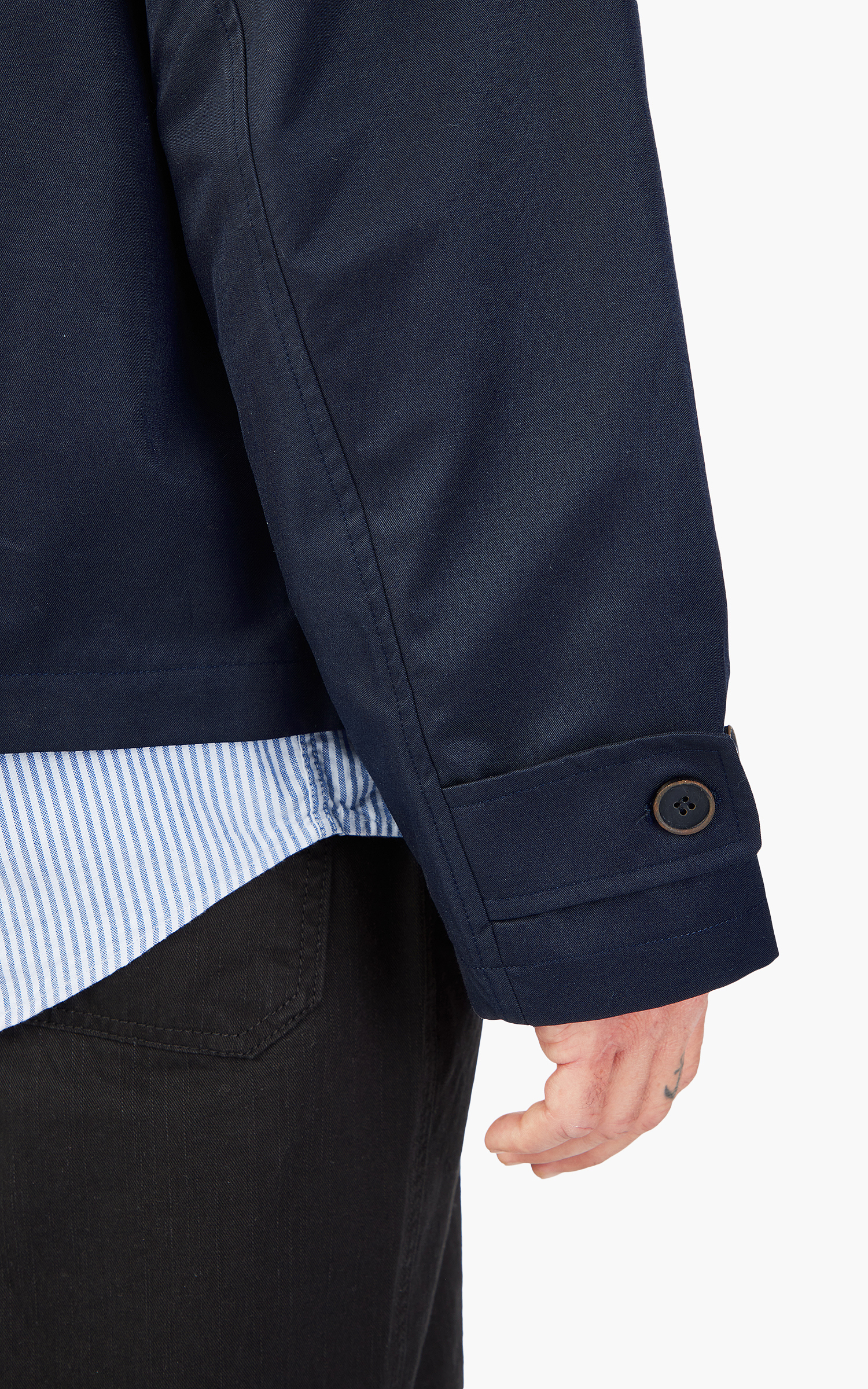 FrizmWORKS Solar Twill Balmacaan Half Jacket Navy | Cultizm