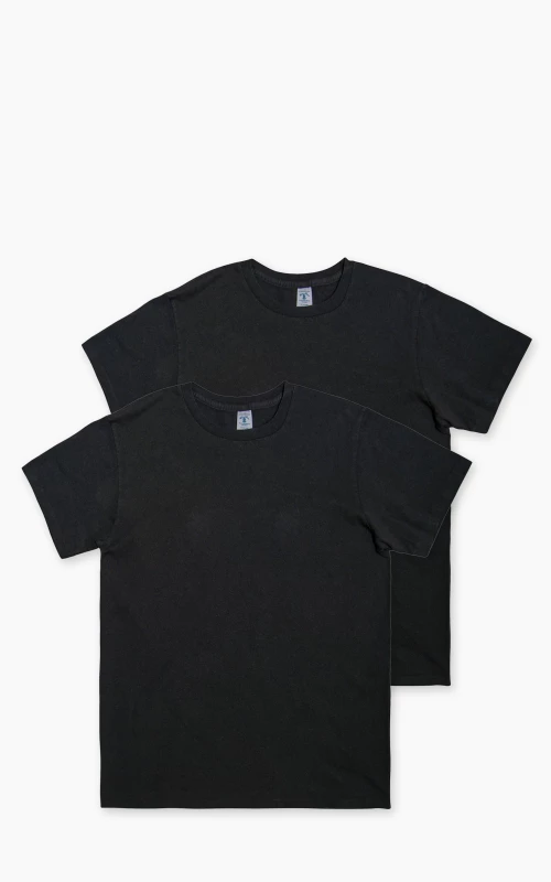 Velva Sheen Crew Neck Tee 2-Pack Black