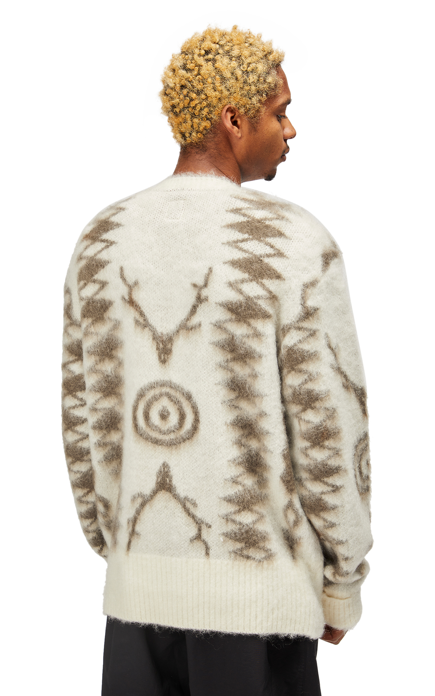 South2 West8 Loose Fit Mohair Sweater Native A-Off White | Cultizm