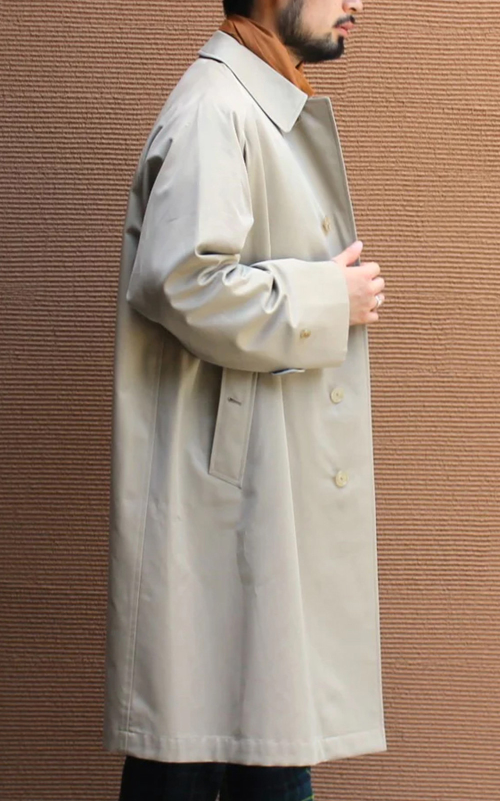 Anatomica Single Raglan I Coat Gabardine Beige | Cultizm