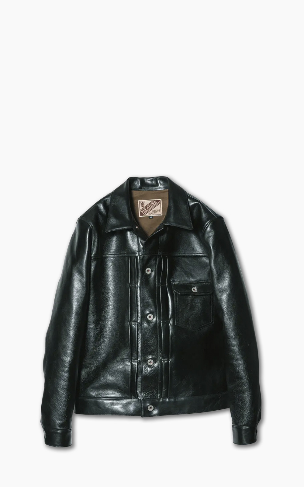 Y'2 Leather LB-140 Horsehide Aniline Type I Leather Jacket Black | Cultizm