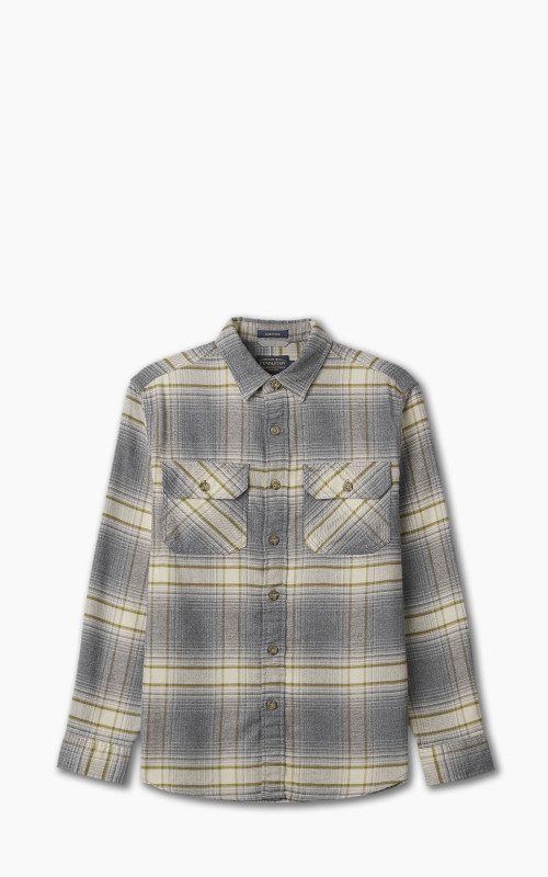 Pendleton Burnside Flannel Shirt Tan/Oxford/Olive Plaid