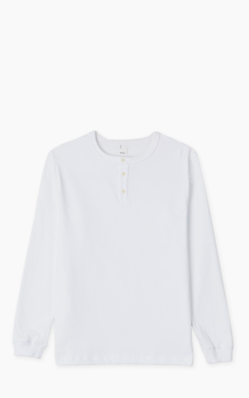 3sixteen Long Sleeve Henley White