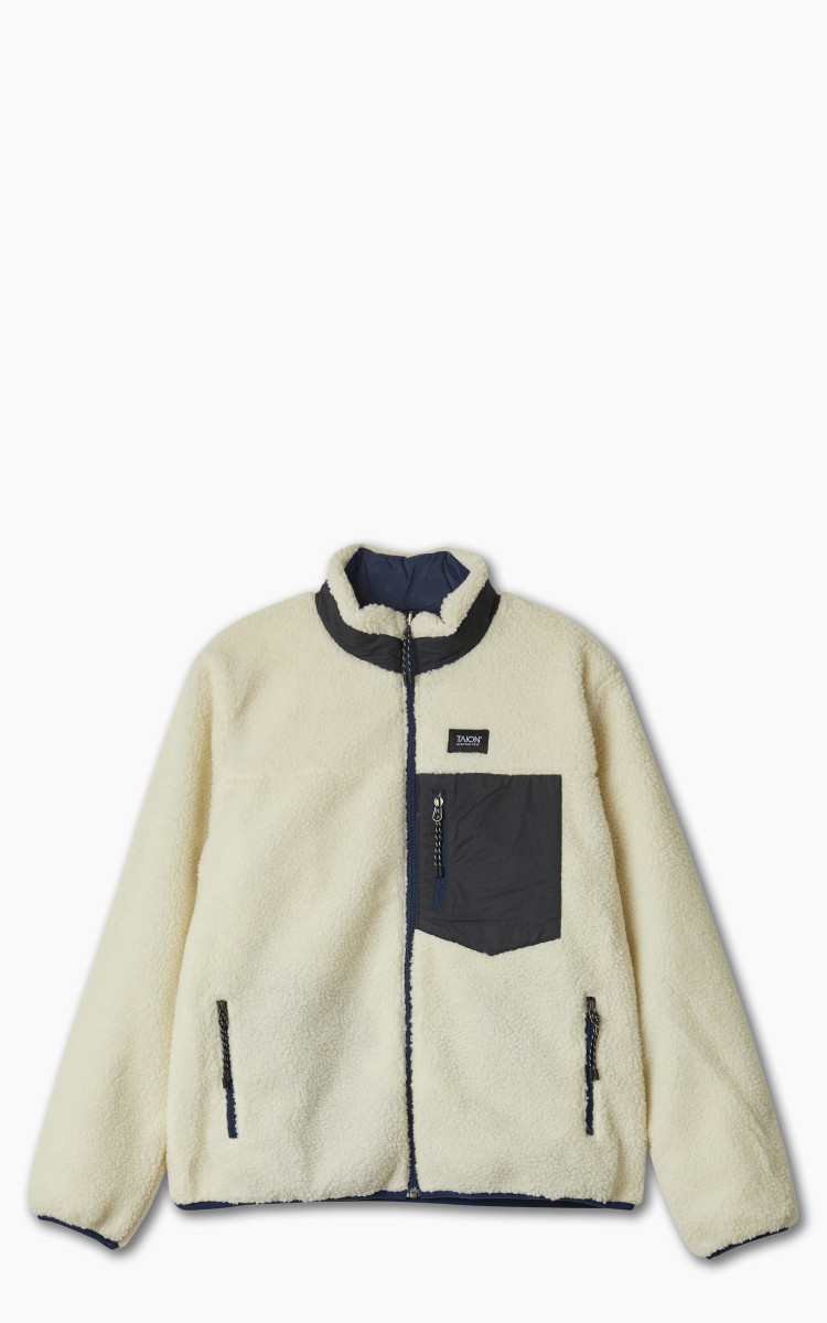 Taion Mountain Reversible Down x Boa Jacket Navy/Ivory | Cultizm