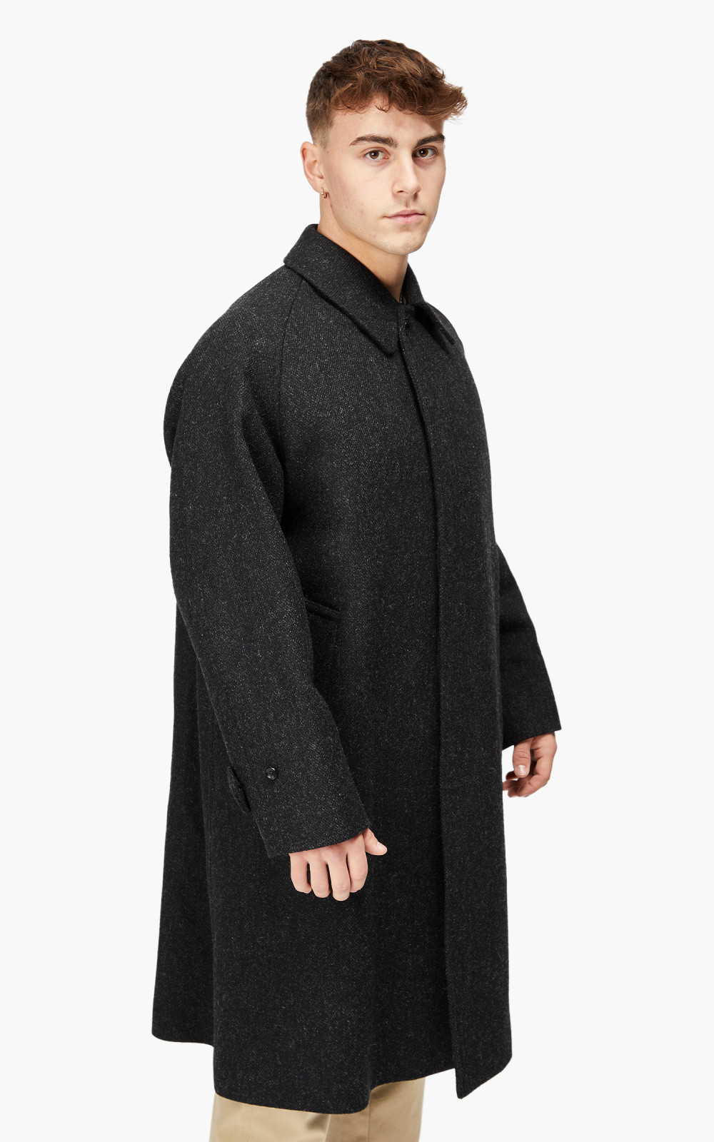 Anatomica Single Raglan Coat IV Reversible Charcoal | Cultizm