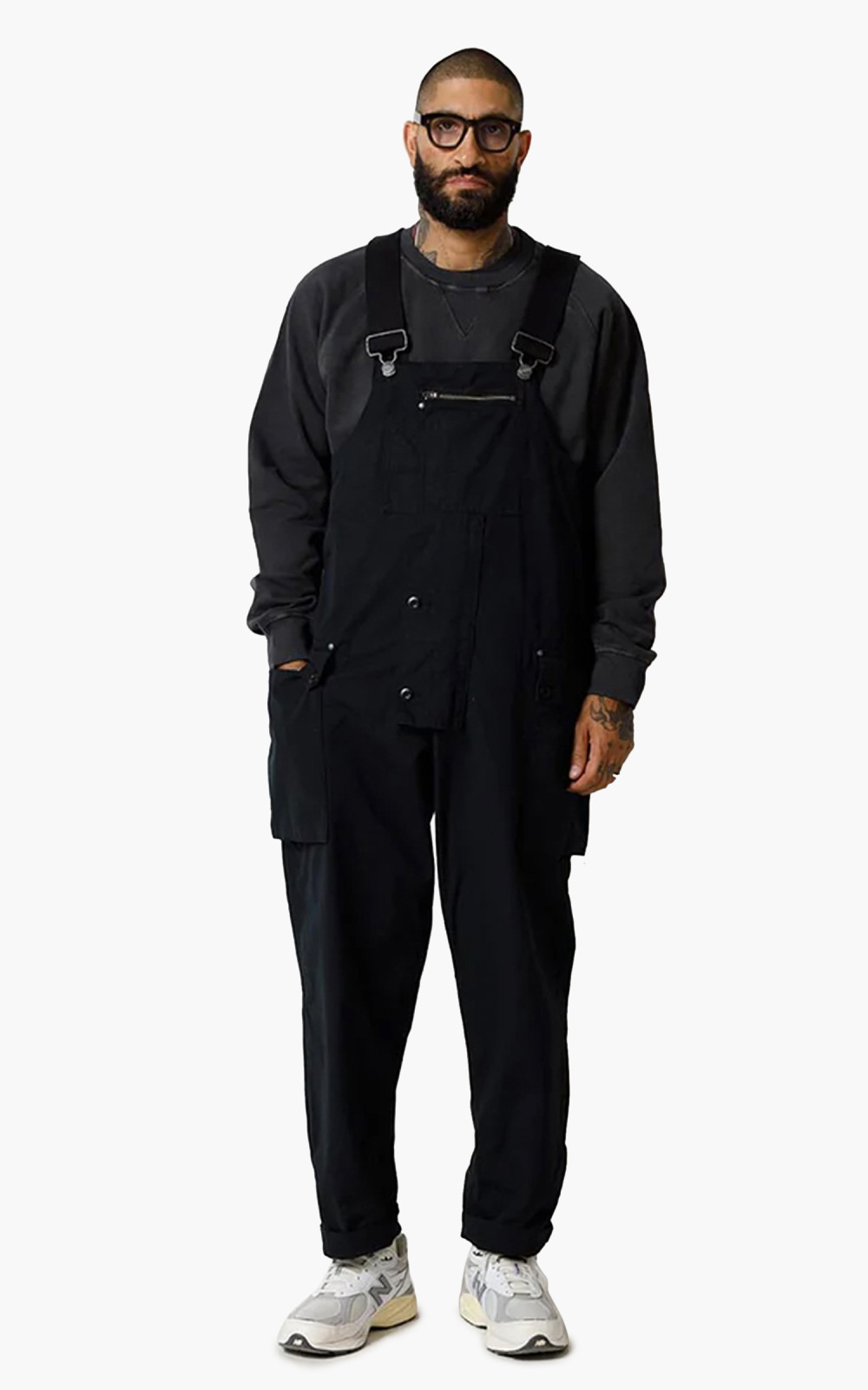 Nigel Cabourn Naval Dungaree Cotton Ripstop Black | Cultizm