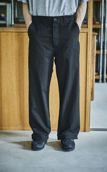 OrSlow Wide Fit French Work Pants Black