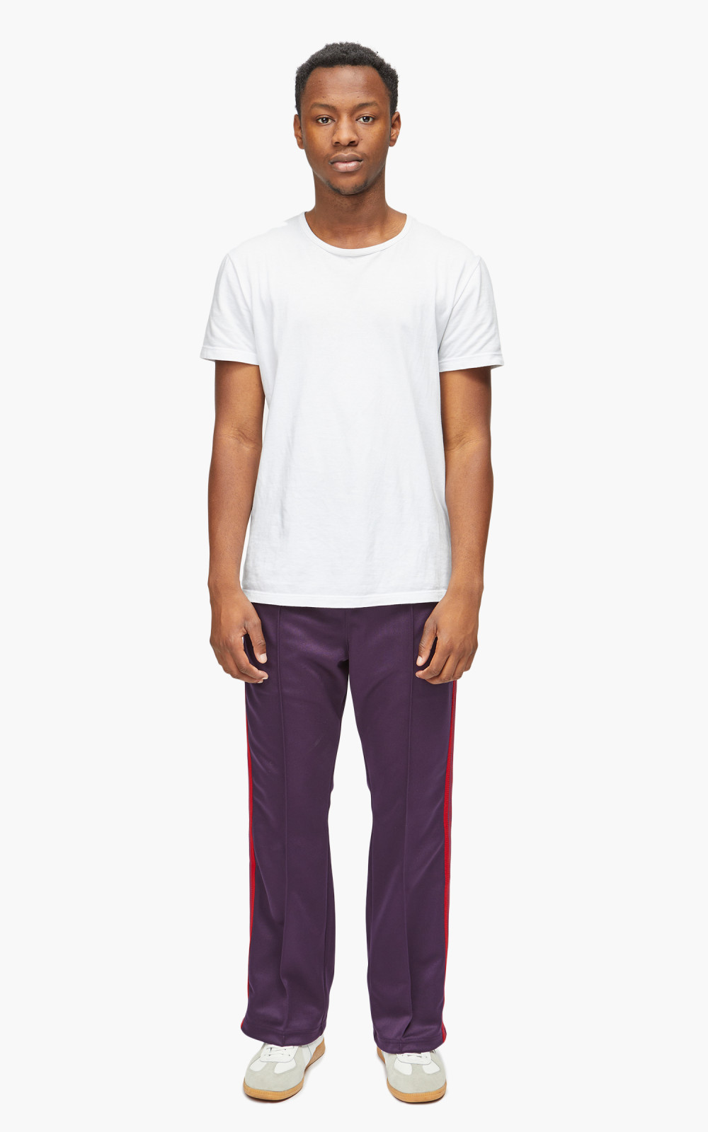 Needles Boot-Cut Track Pant Poly Smooth Dark Purple | Cultizm