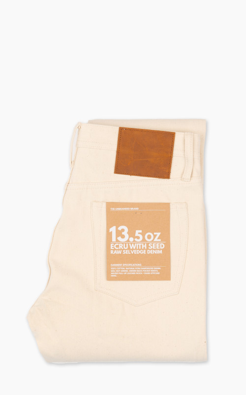 The Unbranded Brand UB297 Tapered Fit Selvedge Ecru 13.5oz