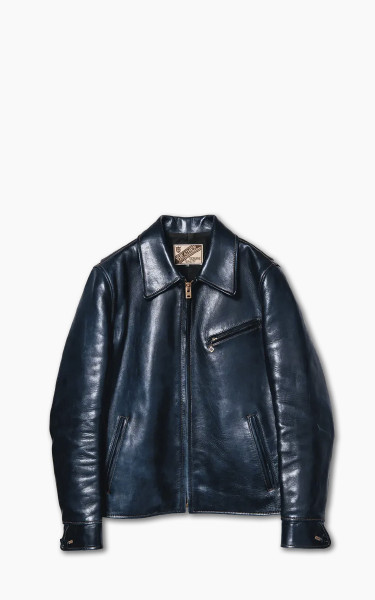 Y&#039;2 Leather IR-42 Horsehide Single Riders Leather Jacket Indigo