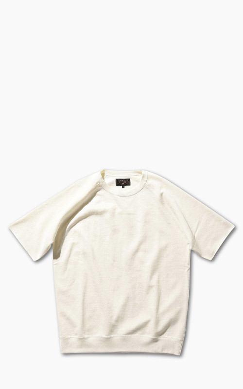 Beams Plus Cut-Off Short Sleeve Sweatshirt Off White