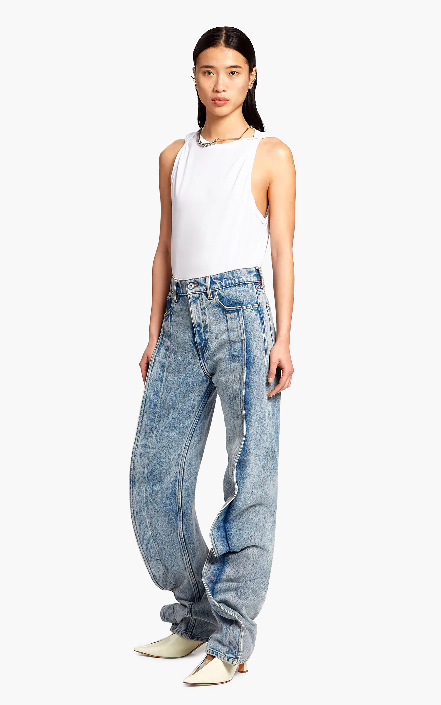 Y/Project Slim Banana Jeans Ice Blue | Cultizm