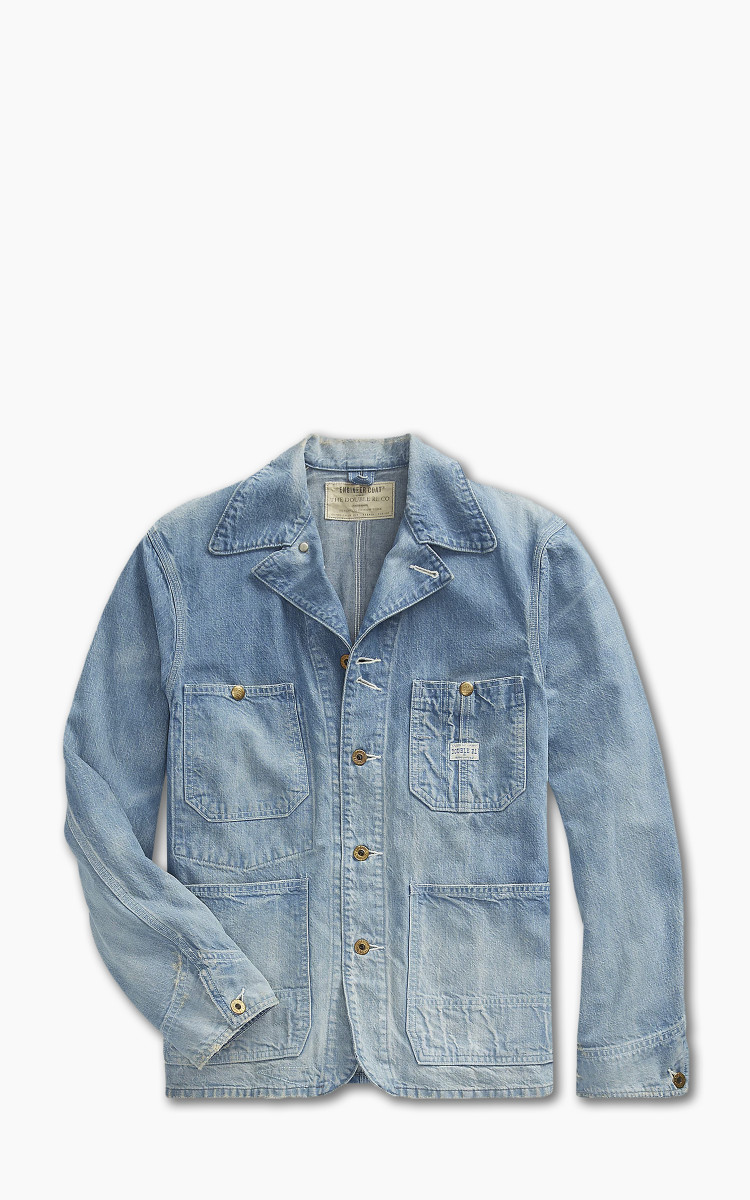 RRL Indigo Denim Engineer Jacket Atmore Wash | Cultizm