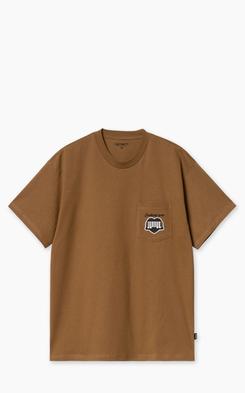 Carhartt WIP S/S Heart Train Pocket T-Shirt Hamilton Brown