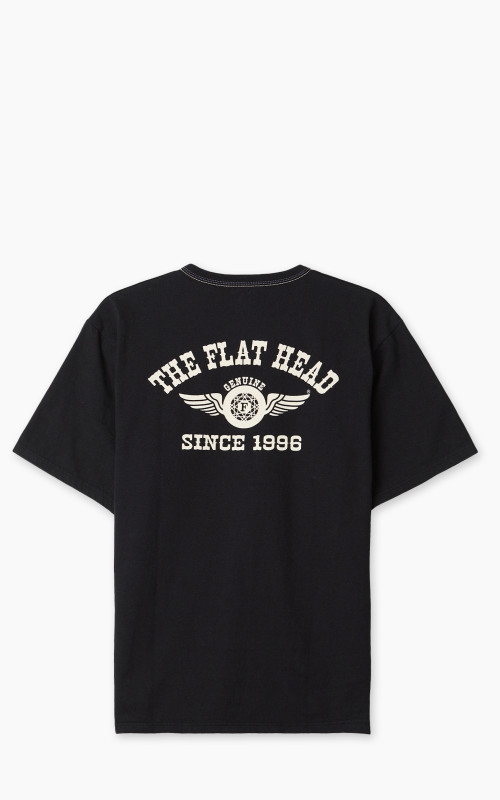 The Flat Head FN-THC-202 Flying Wheel T-Shirt Black