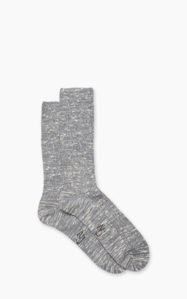 Nudie Jeans Rasmusson Mens Rib Slub Sock Greymelange