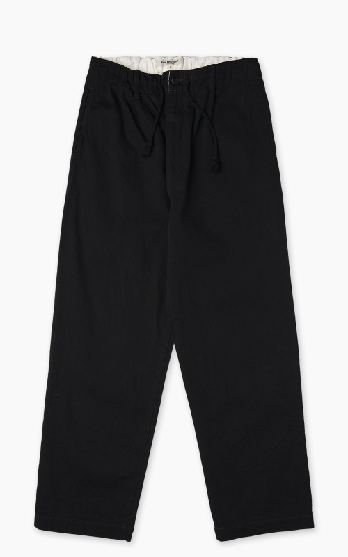 FOB Factory F0508 Three Eight Loom Denim Track Pants Black